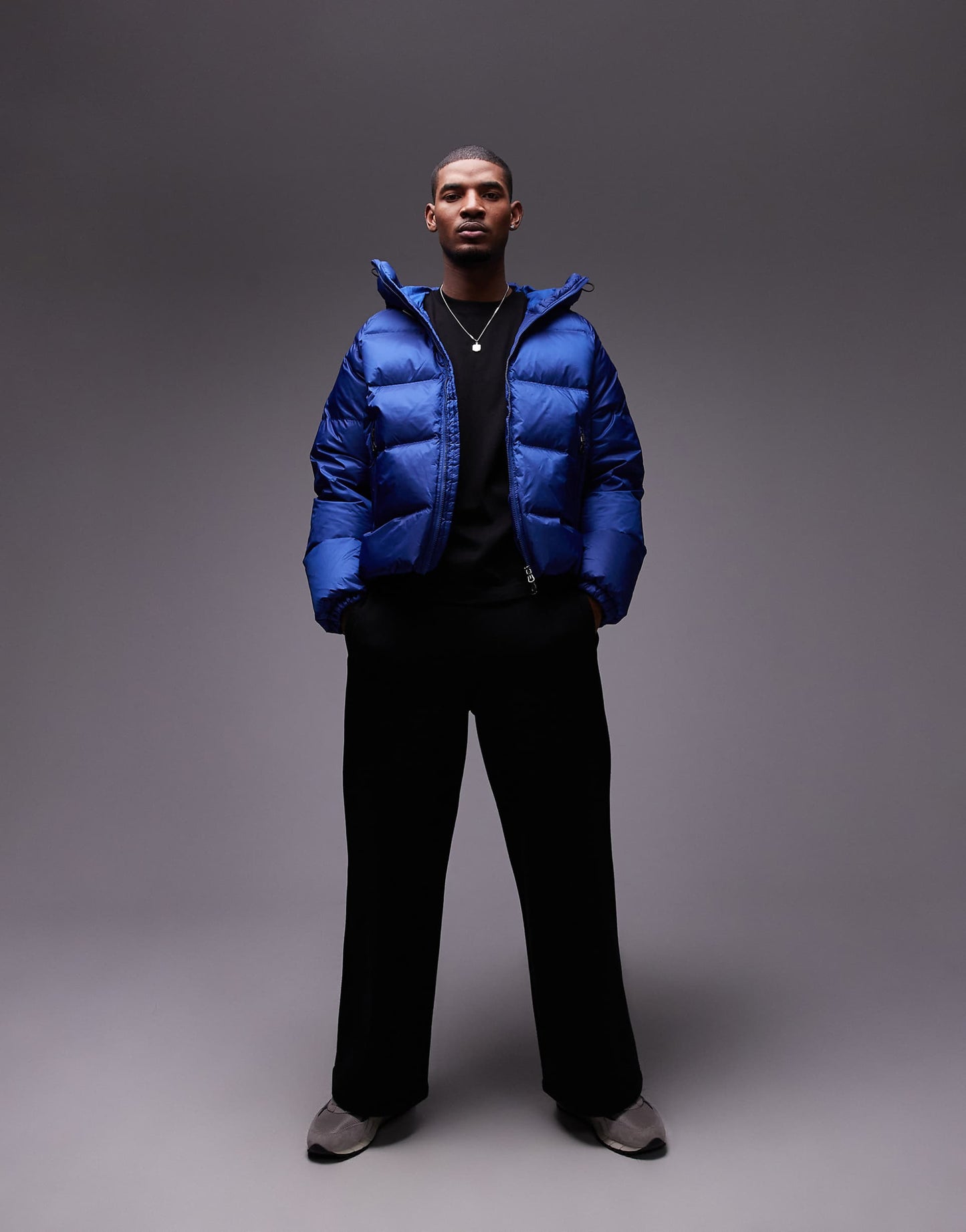 Sporty Down Jacket With Hood