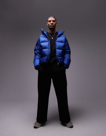 Sporty Down Jacket With Hood