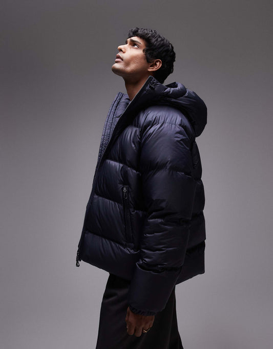 Sporty Down Jacket With Hood