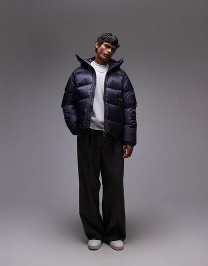 Sporty Down Jacket With Hood
