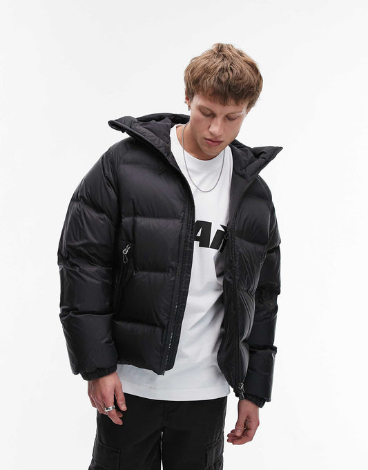 Sporty Down Jacket With Hood