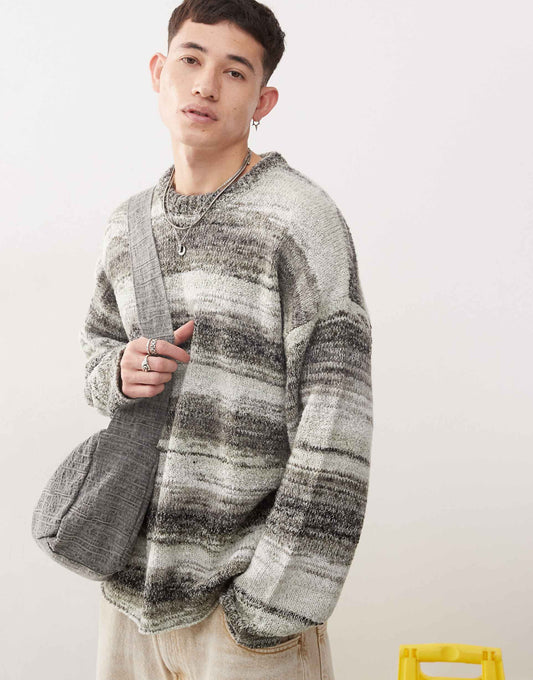 Spacedye Boxy Fit Knitted Jumper