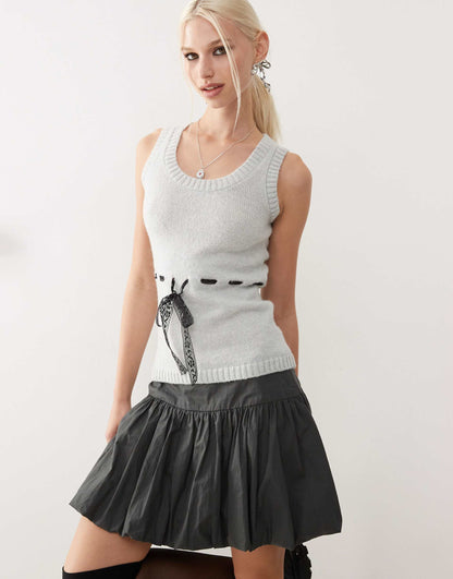 Faux Brushed Knit Tank Top