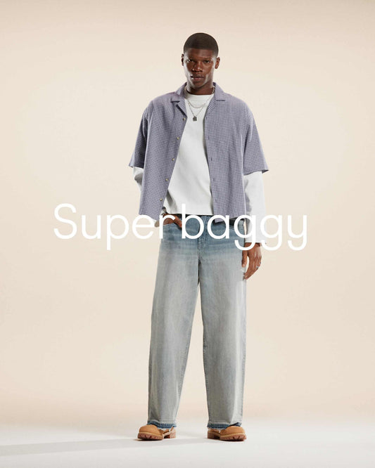 Super Baggy Jeans With Purple Tint