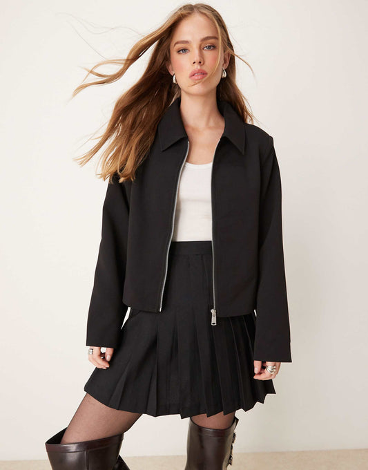 Zip Through Tailored Jacket