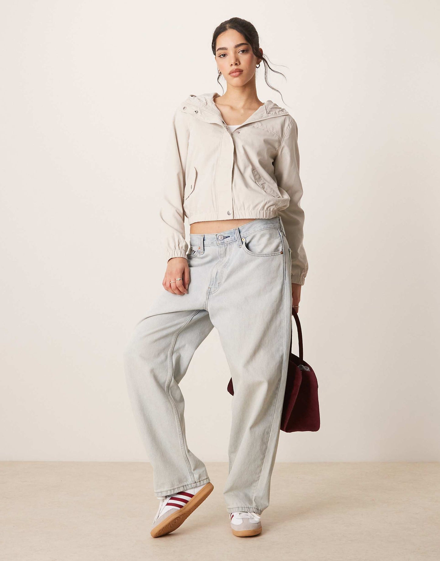 Hooded Lightweight Cropped Jacket