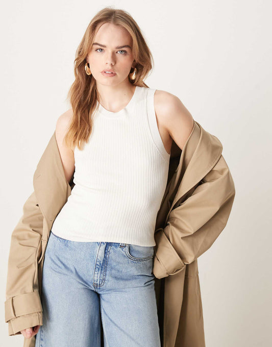 Ribbed Knitted Tank Top