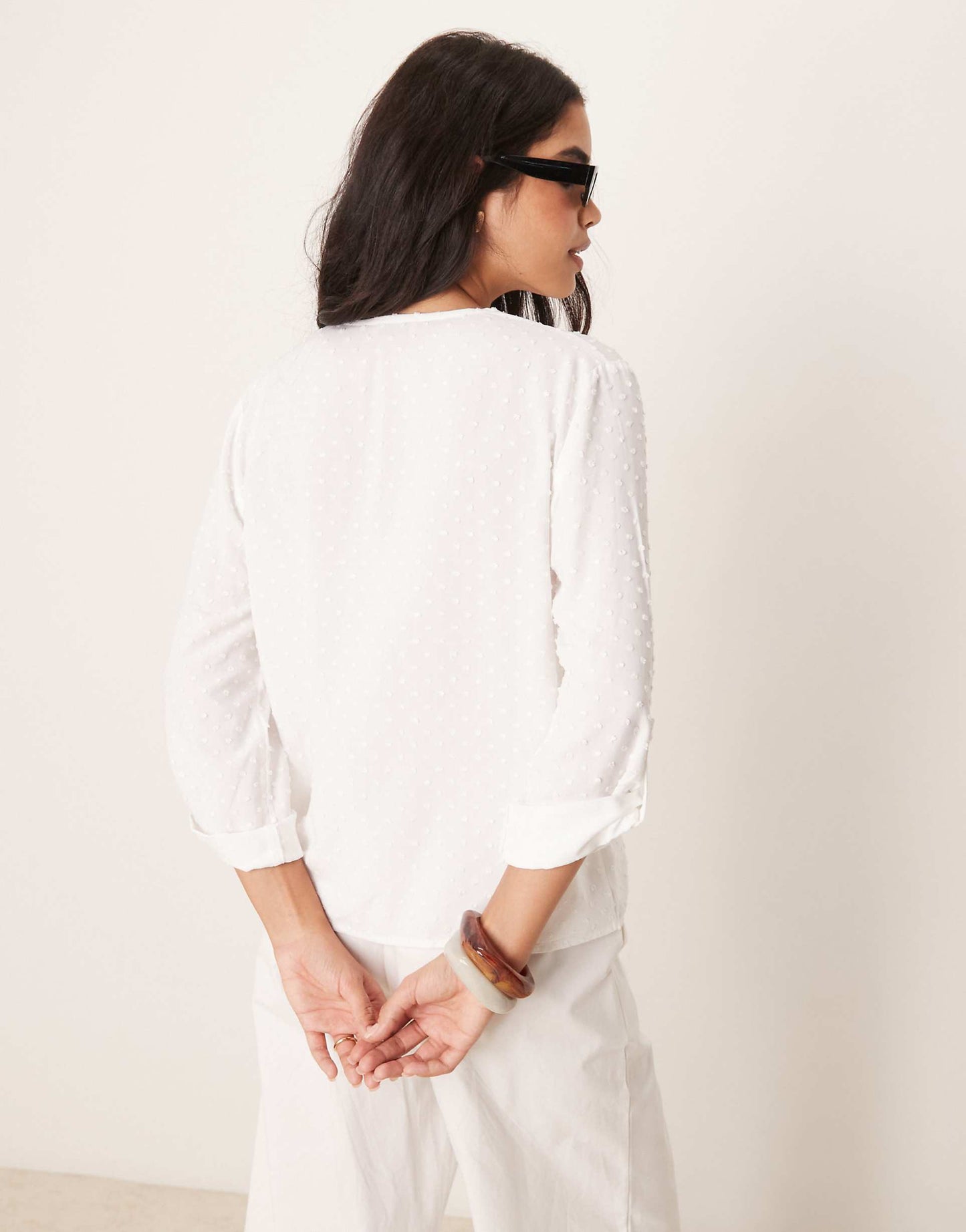 Loose Fit Blouse With Textured Details