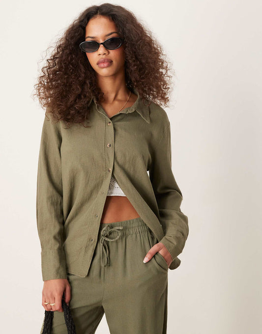 Relaxed Linen Shirt Co-Ord