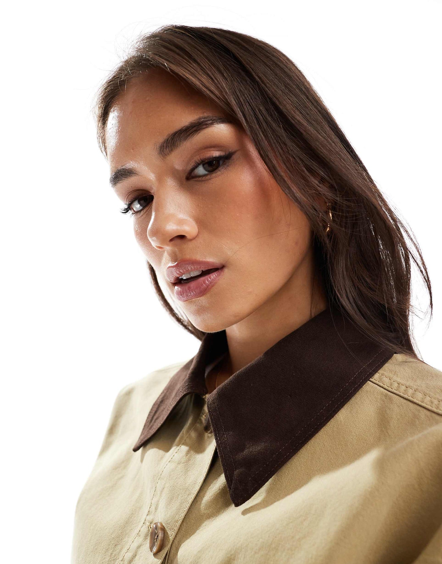 Contrast Collar Canvas Jacket