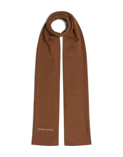 Logo Embroidery Knit Scarf
