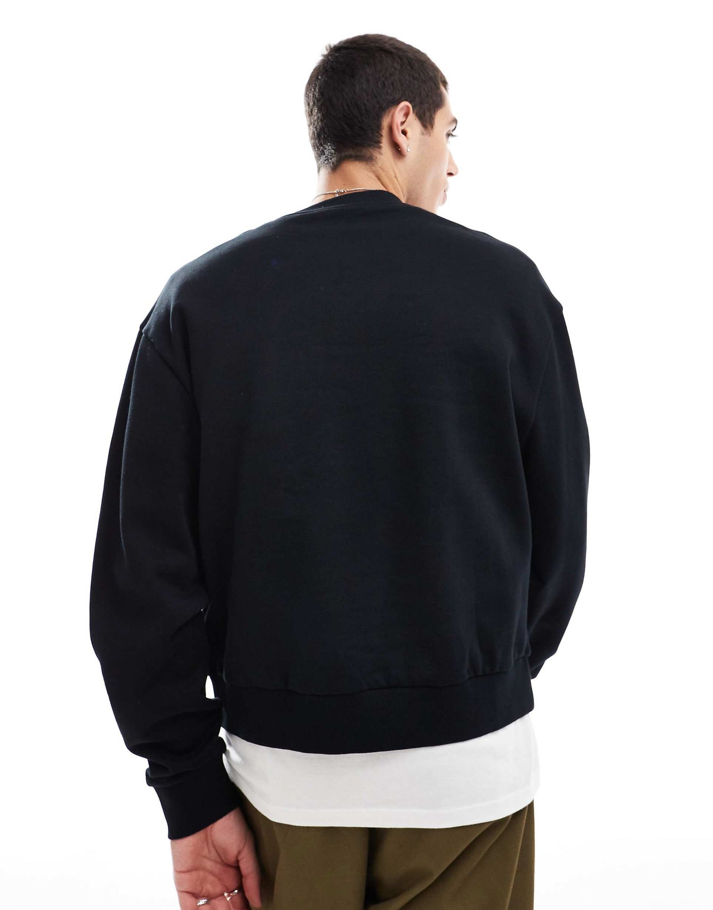 Boxy Oversized Sweatshirt With Chest Print