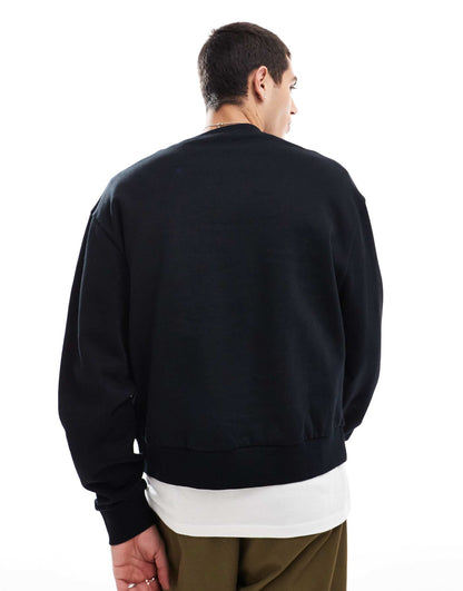 Boxy Oversized Sweatshirt With Chest Print