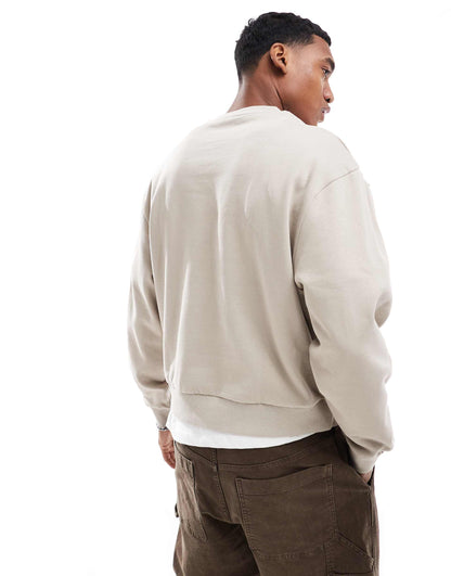 Boxy Oversized Sweatshirt With Front Print