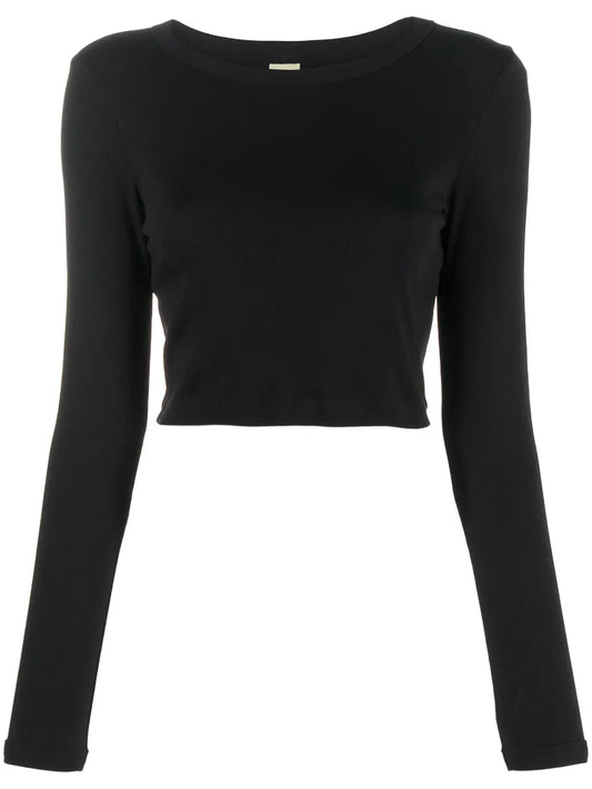 Cropped Organic-Cotton Lt-Shirt