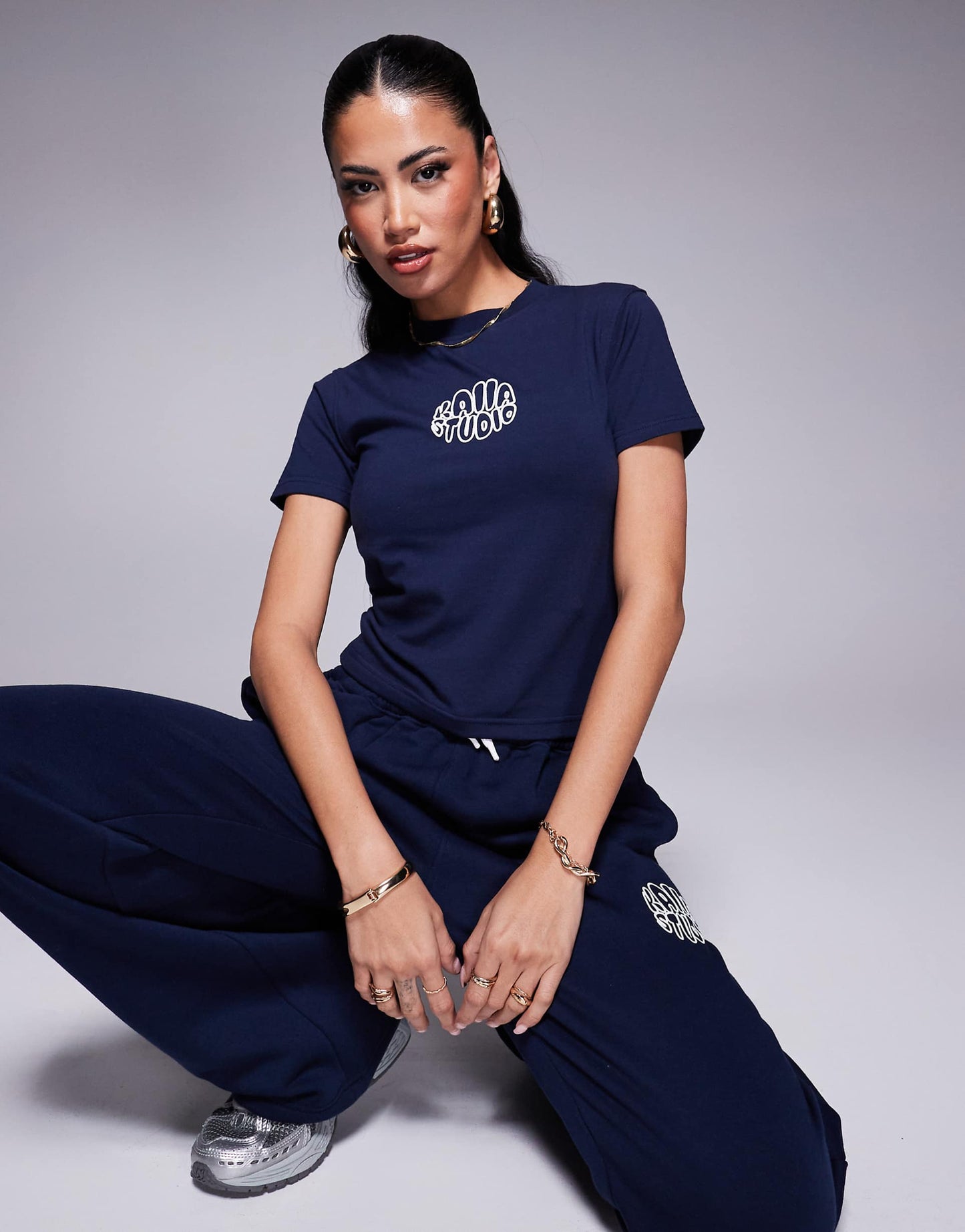 Studio High Neck Baby Tee Co-Ord