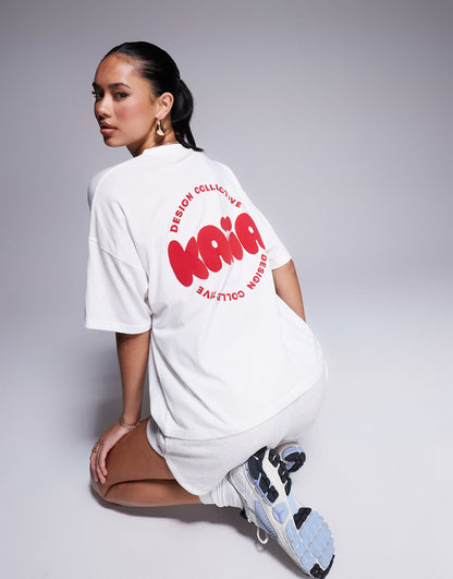 Studio Bubble Logo Back Print Oversized T-Shirt