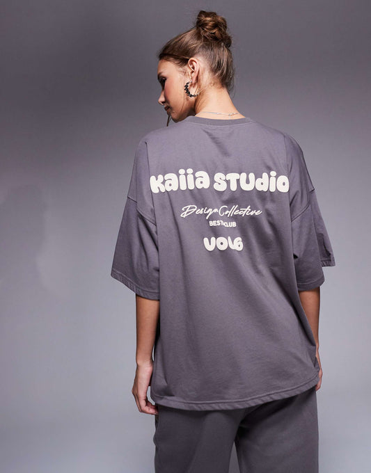 Studio Bubble Logo Back Print Oversized T-Shirt Co-Ord