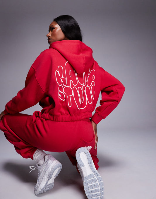 Studio Bubble Logo Back Print Zip Up Hoodie Co-Ord