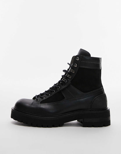 Hank Leather Combat Boots