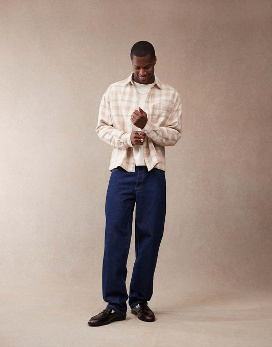 Boxy 90S Oversized Textured Shirt