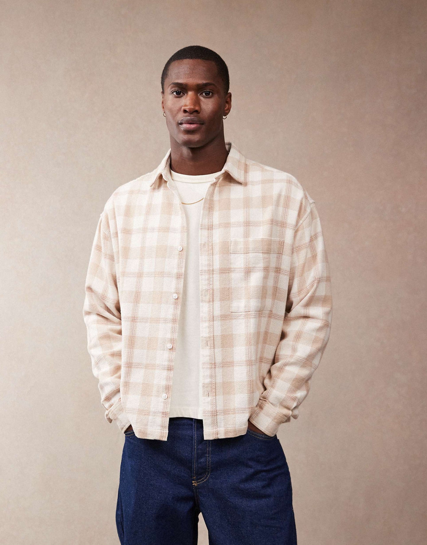 Boxy 90S Oversized Textured Shirt