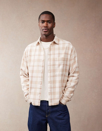 Boxy 90S Oversized Textured Shirt