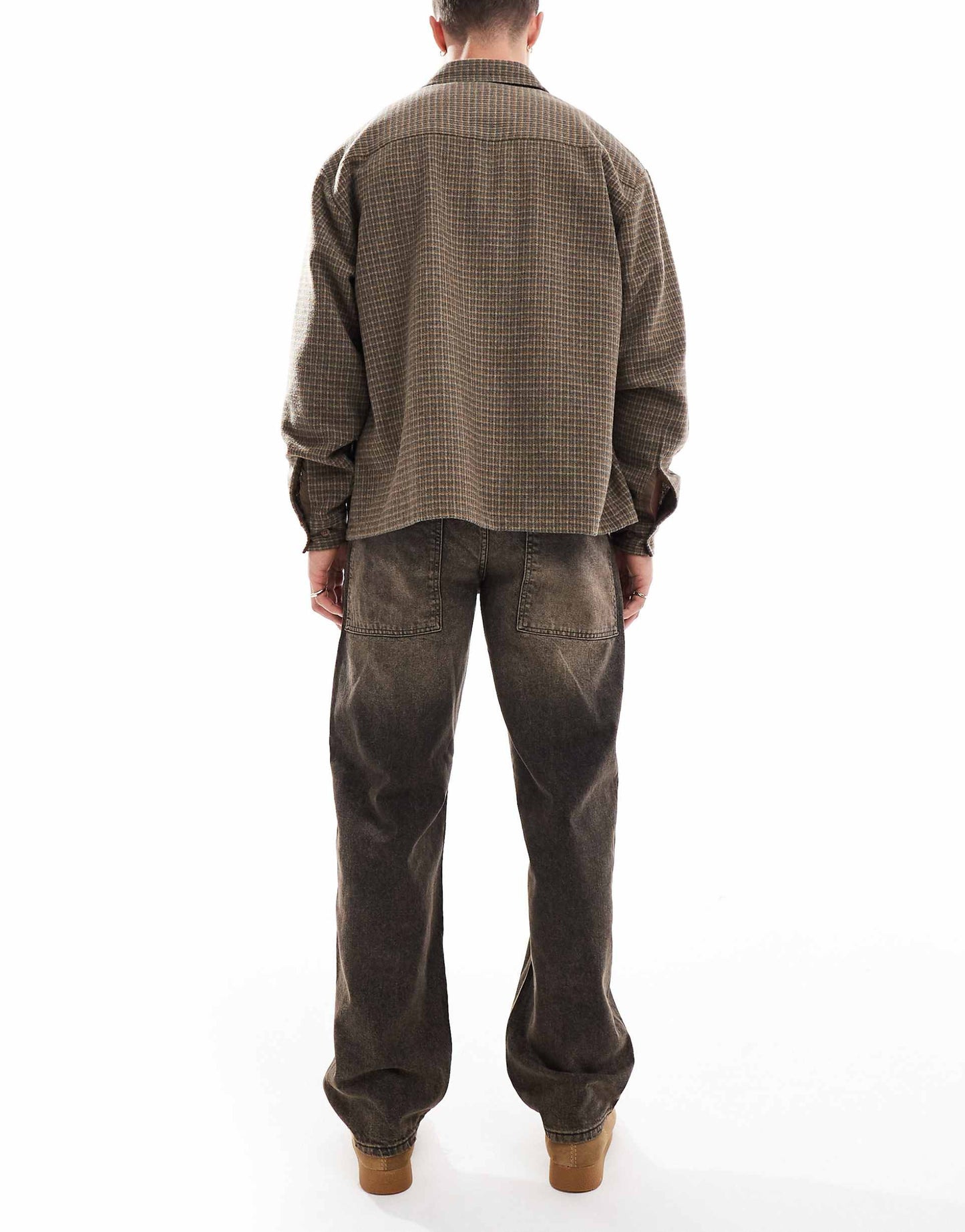 Baggy Jeans With Brown Wash