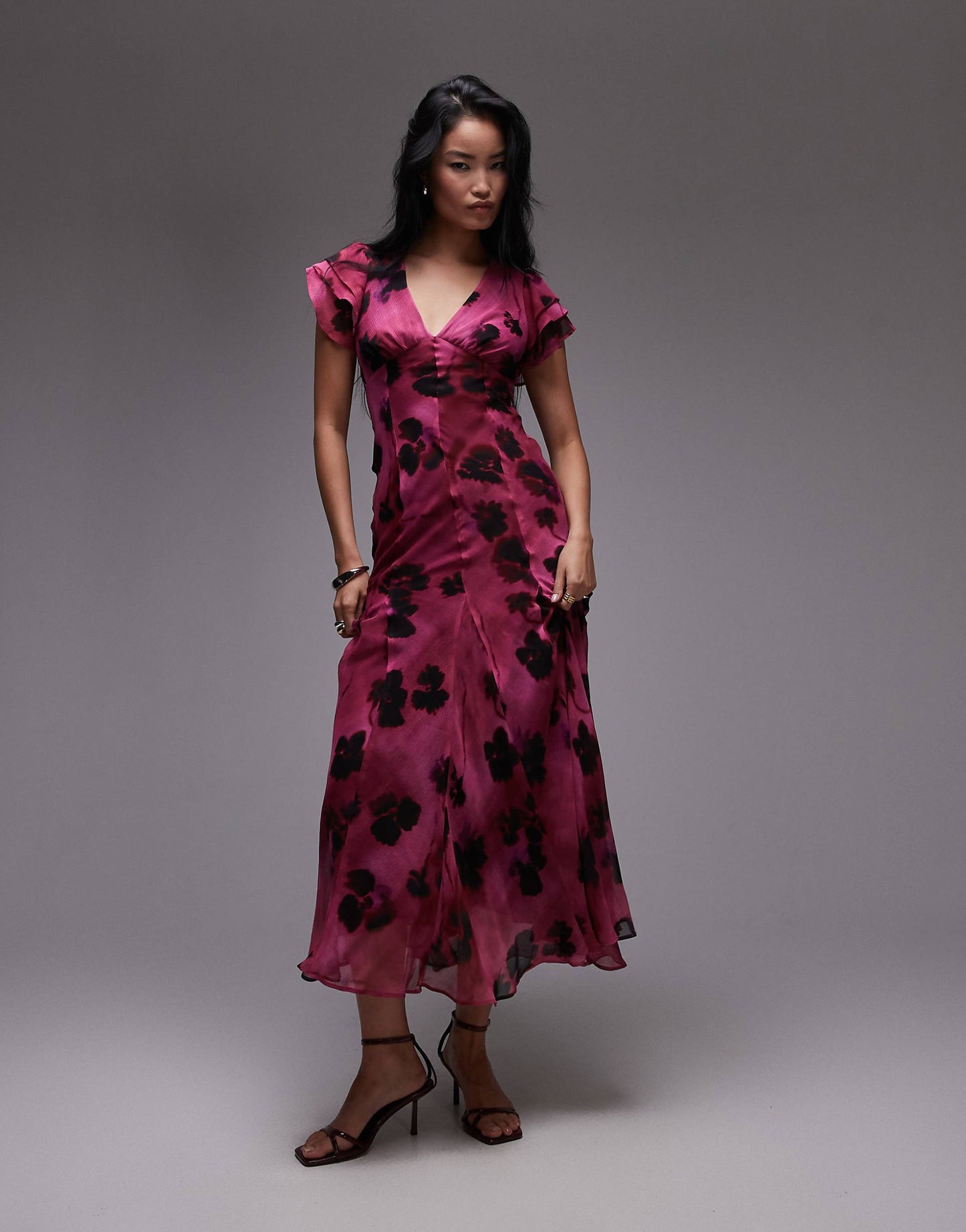 Occasion Lace Up Back Maxi Dress