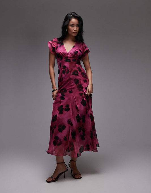 Occasion Lace Up Back Maxi Dress