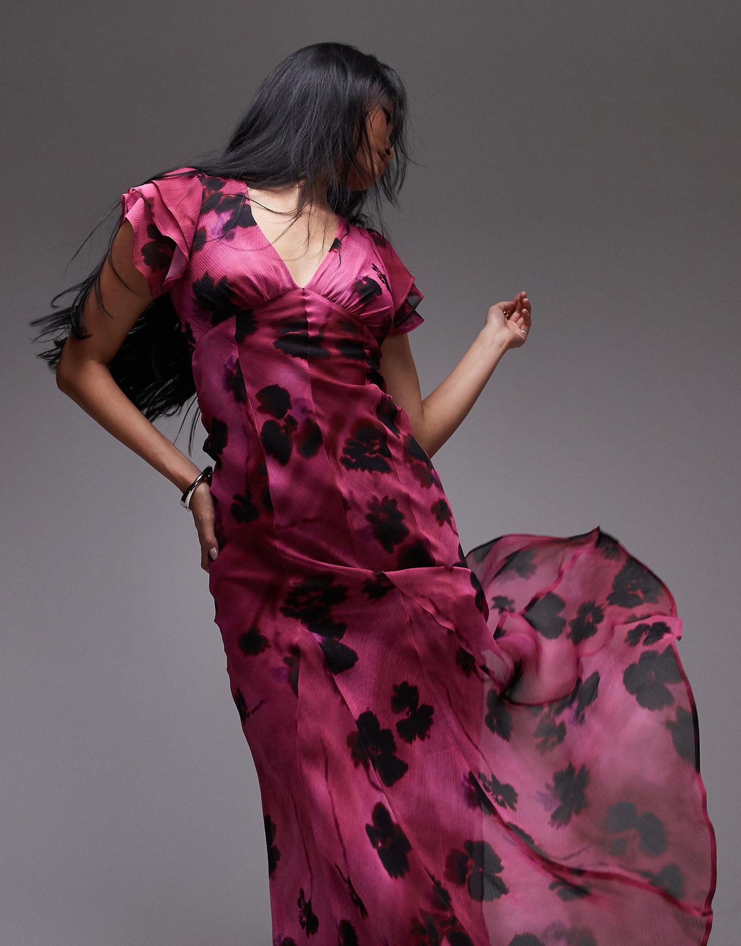 Occasion Lace Up Back Maxi Dress