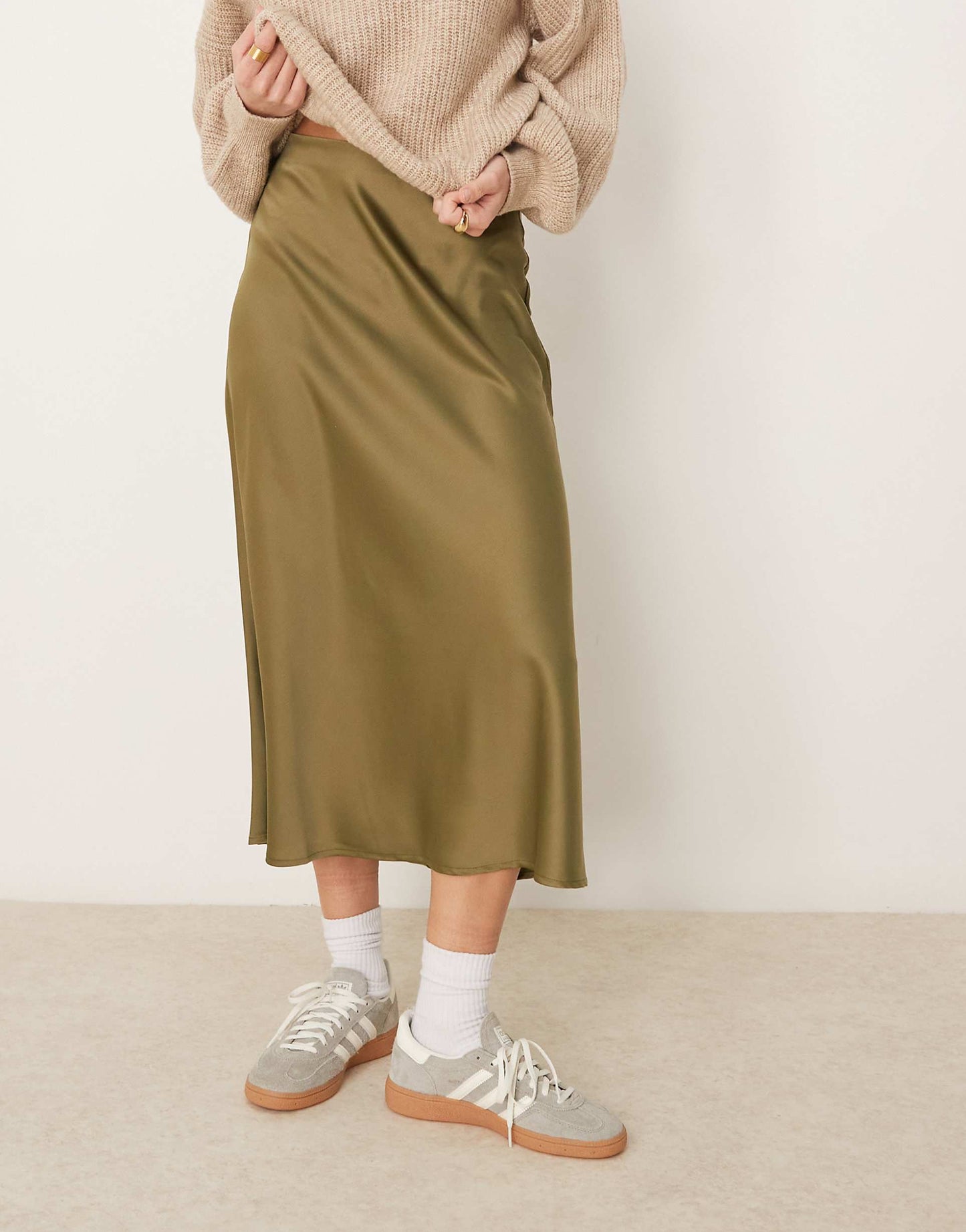 Satin Midi Skirt