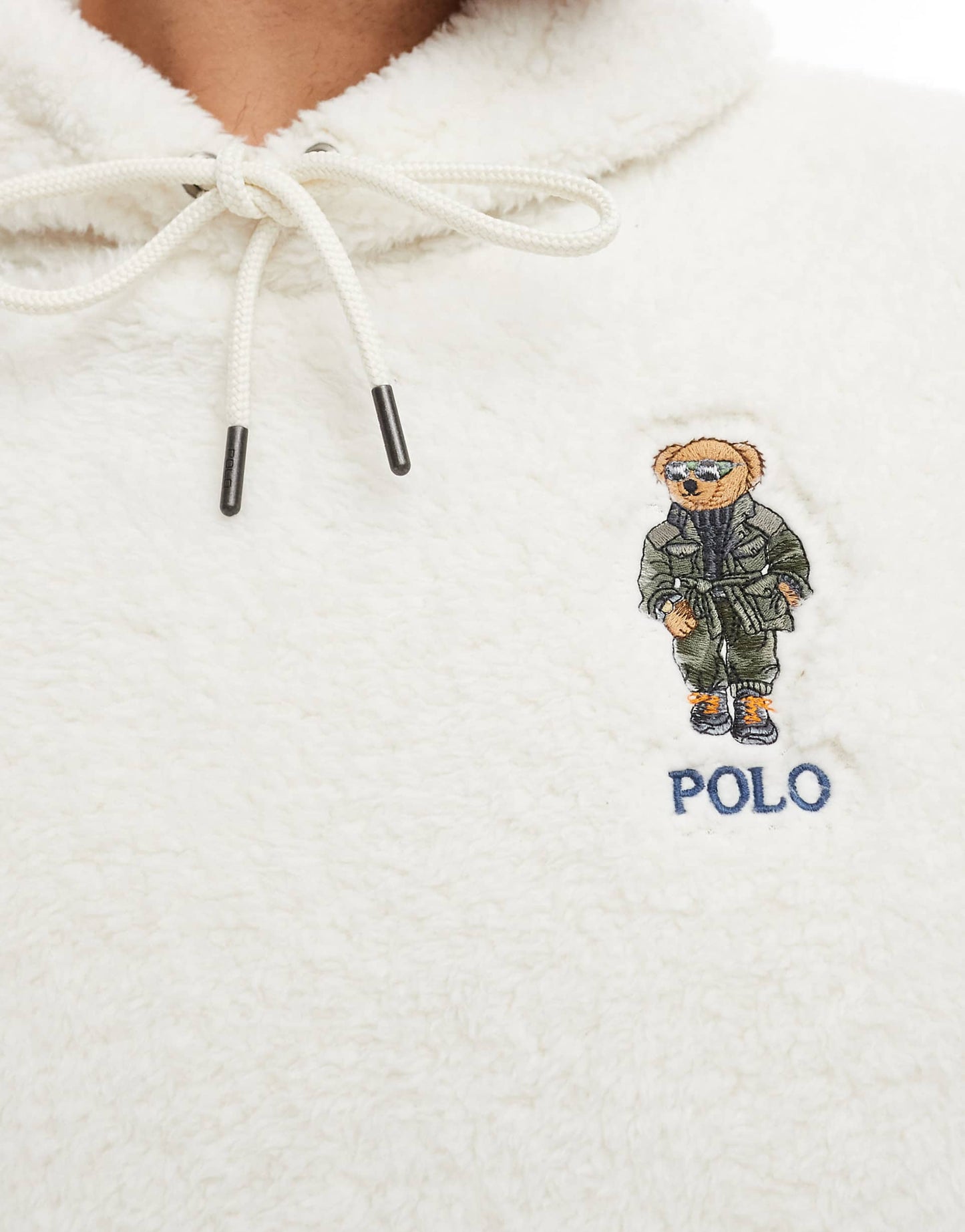 Bear Logo Borg Hoodie
