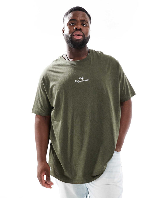 Big & Tall Central Script Logo T-Shirt Classic Oversized Fit