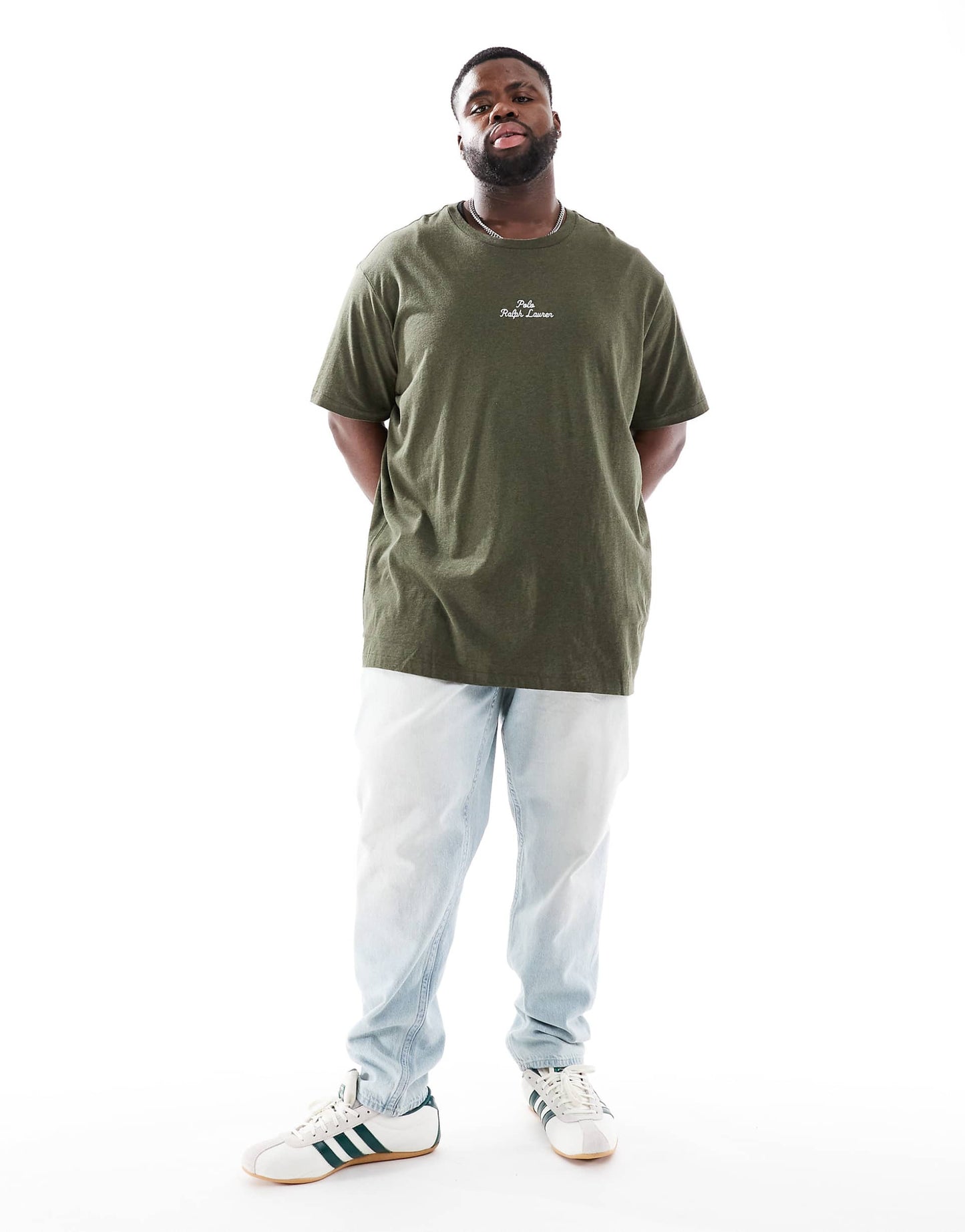 Big & Tall Central Script Logo T-Shirt Classic Oversized Fit