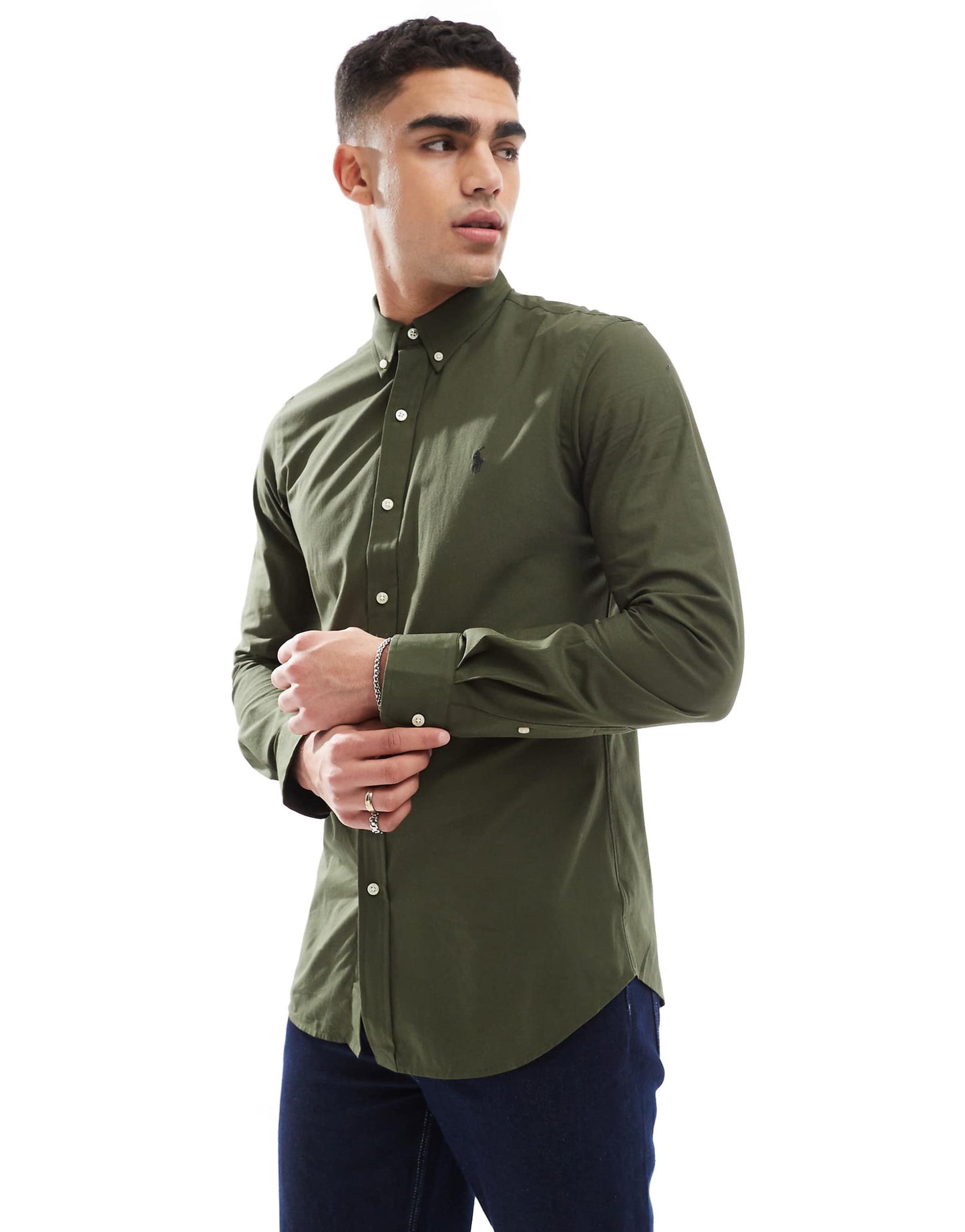 Icon Logo Slim Fit Stretch Poplin Shirt