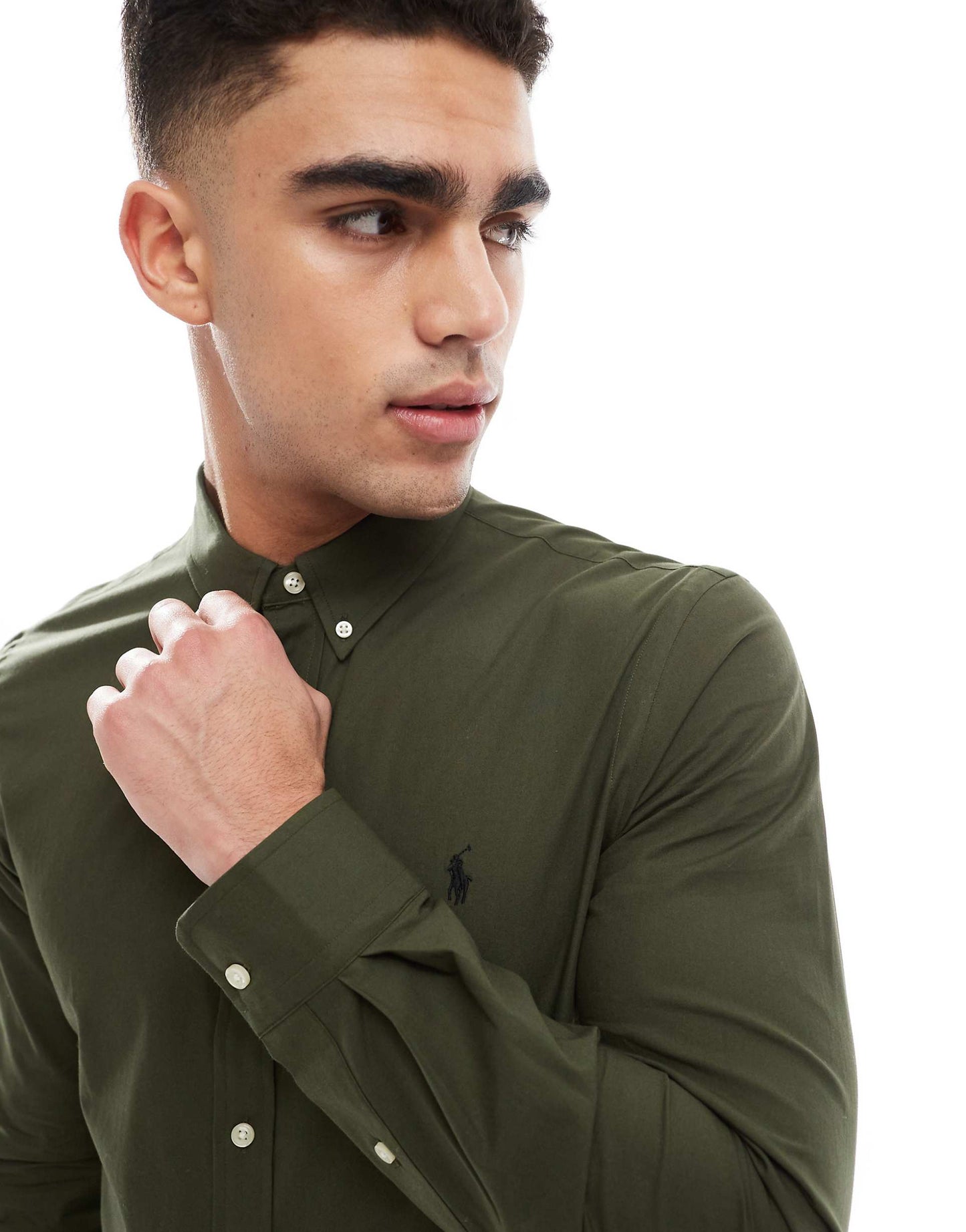 Icon Logo Slim Fit Stretch Poplin Shirt