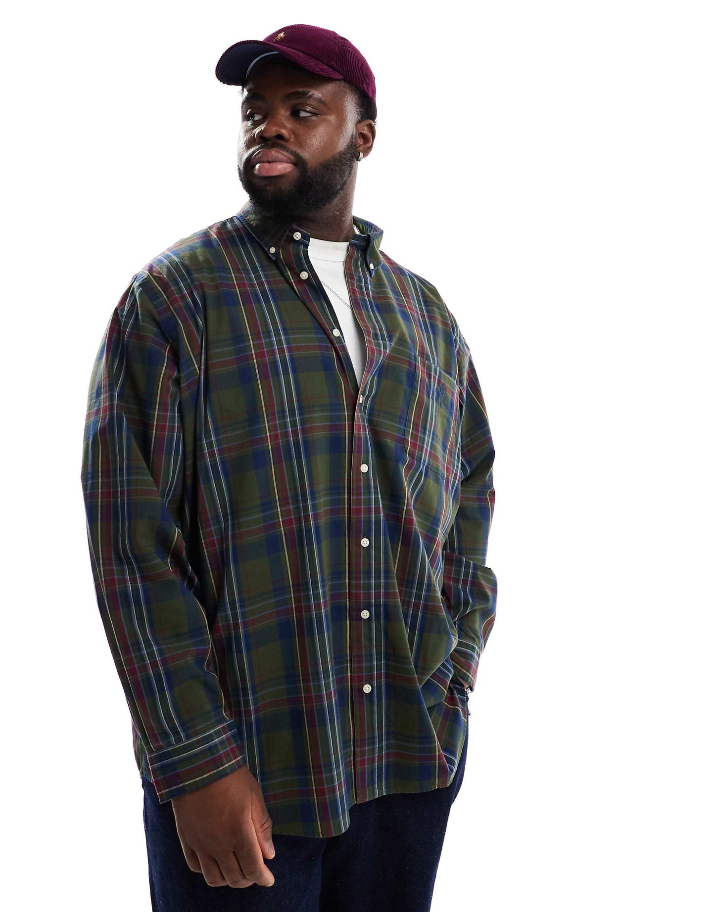 Big & Tall Icon Logo Check Madras Shirt