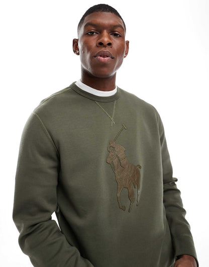 Tonal Large Player Logo Double Knit Sweatshirt