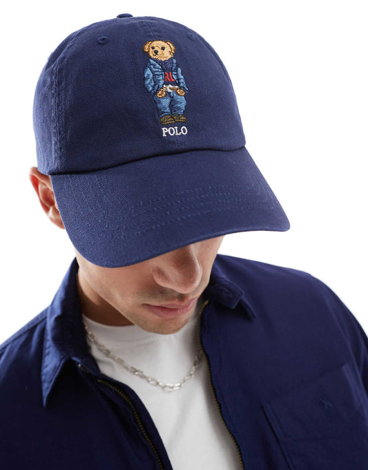 Bear Logo Twill Baseball Cap