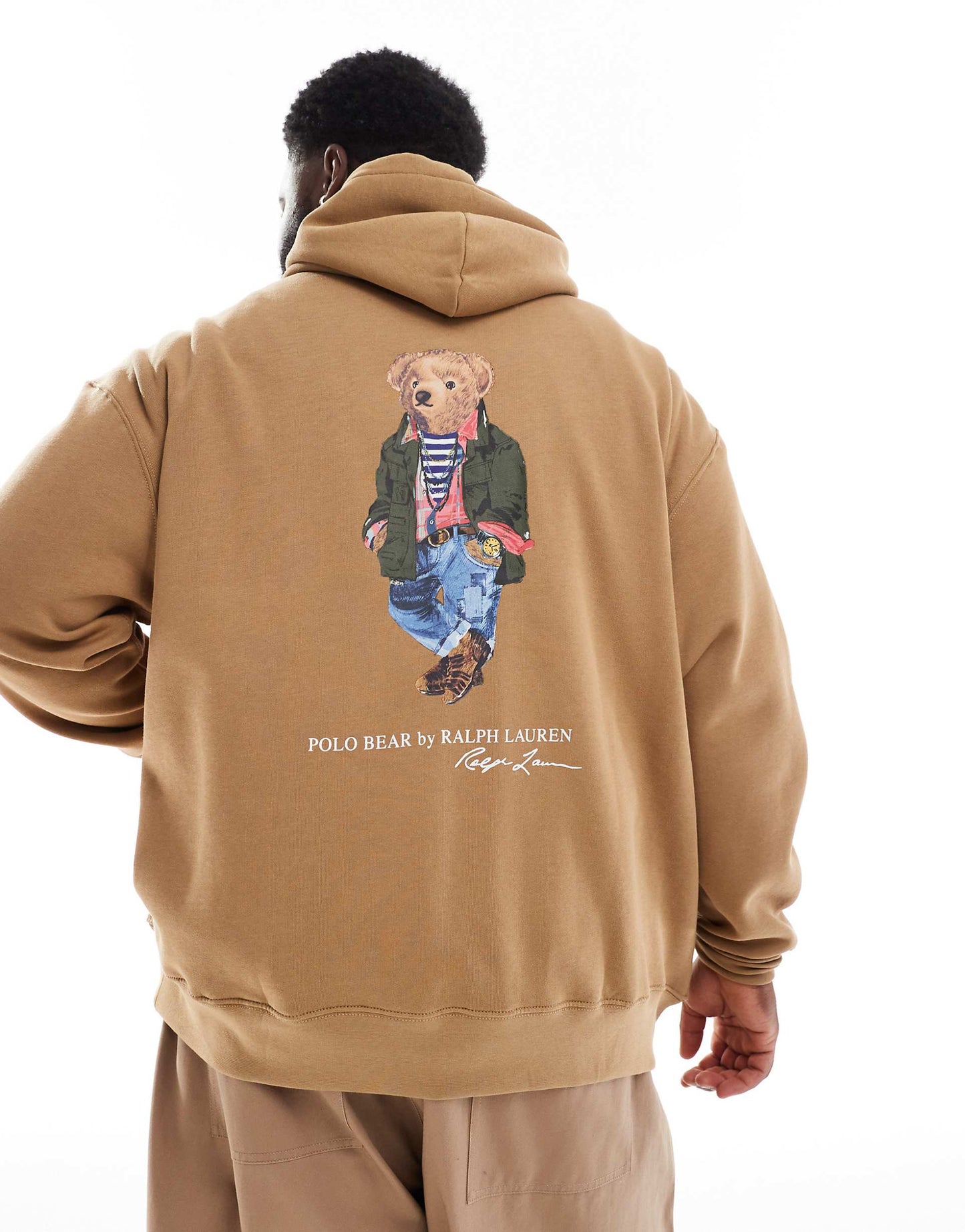 Big & Tall Explorer Bear Back Print Fleece Hoodie