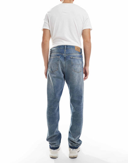 Heritage Straight Fit Raw Hem Jeans