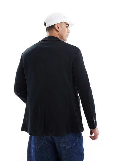 Single Breasted Double Tech Knit Blazer