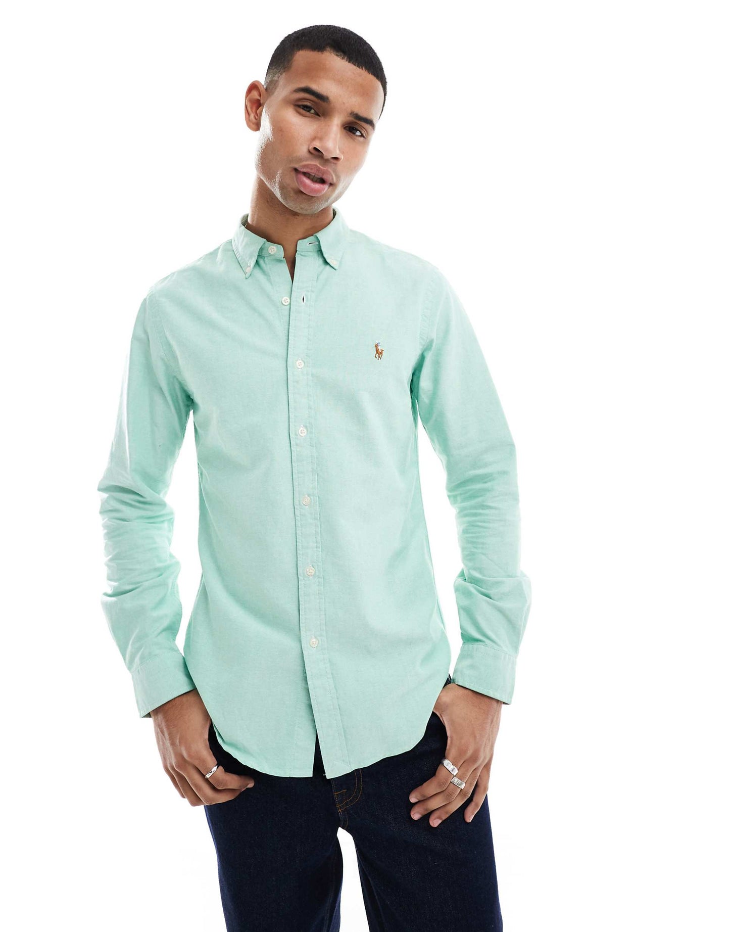 Icon Logo Slim Fit Oxford Shirt
