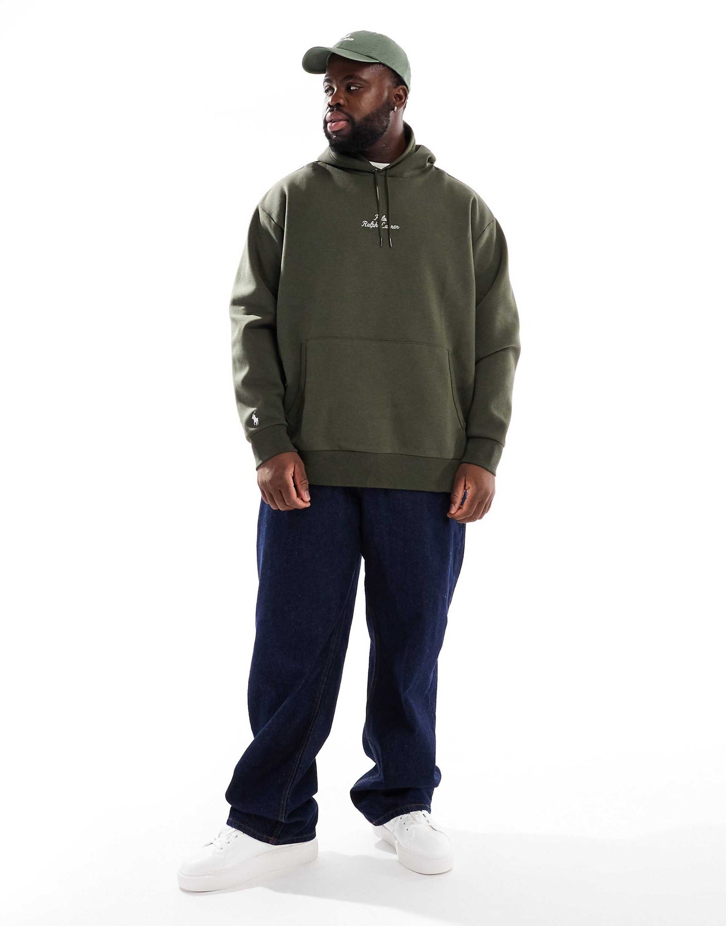 Big & Tall Central Script Logo Double Knit Hoodie