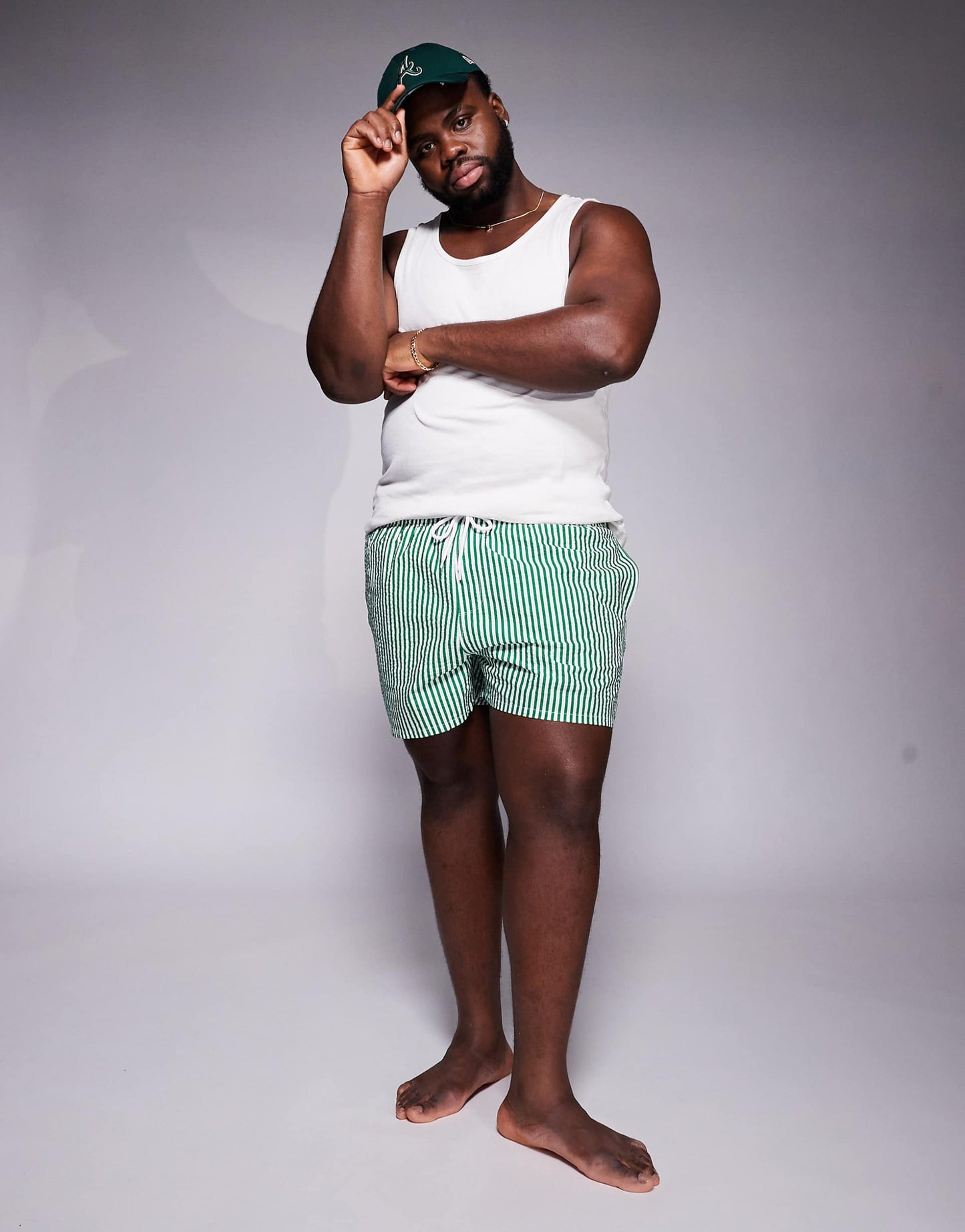 Seersucker Stripe Swim Shorts