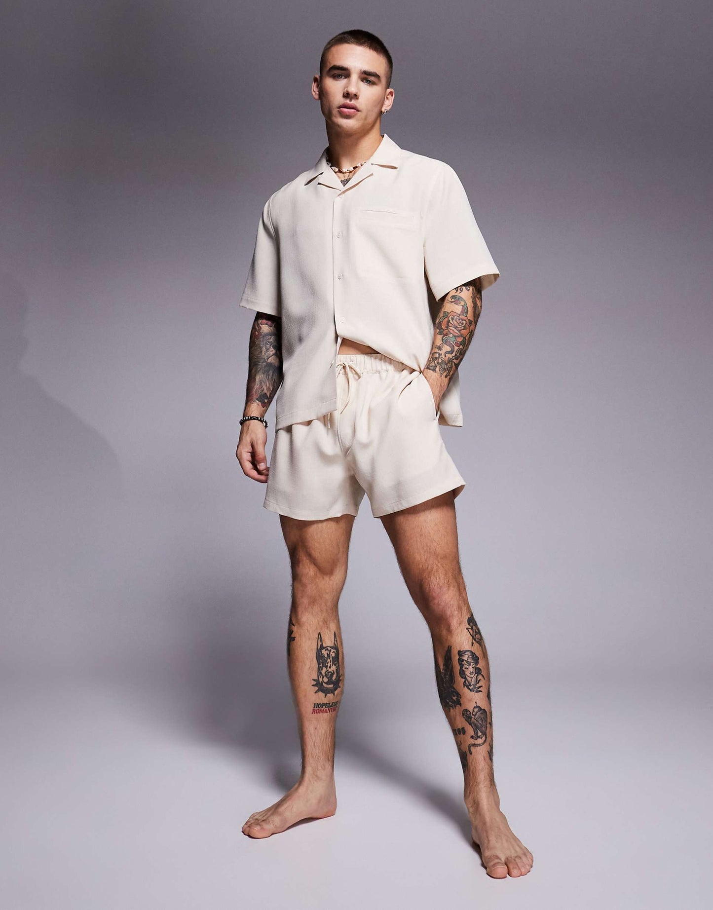 Co-Ord Linen Look Swim Short