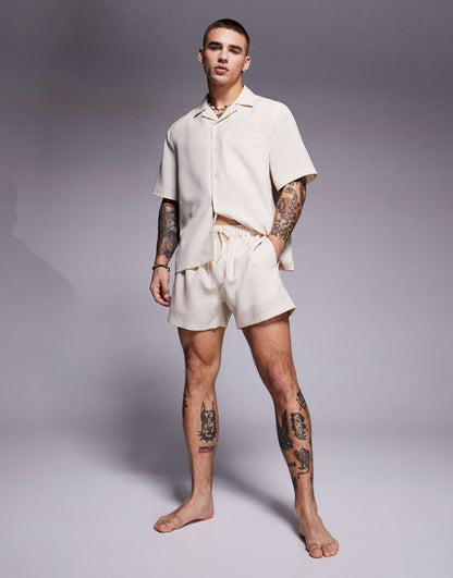 Co-Ord Linen Look Swim Short