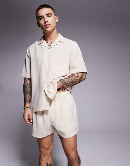 Co-Ord Linen Look Swim Short