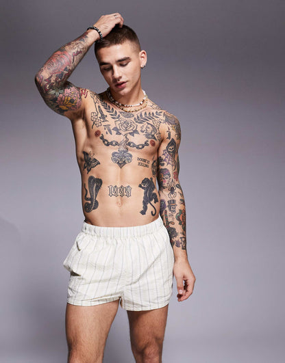 Seersucker Stripe Swim Shorts